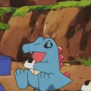 dileganda's tweet photo. Stop your doom scrolling traveler and sit down and have a snack with totodile https://t.co/x8rnmuild9