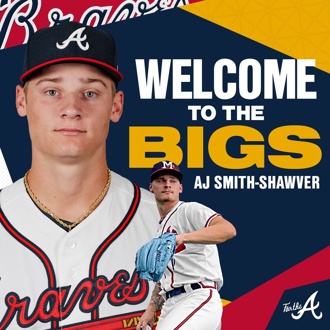 Welcome to the bigs, @aj_smithshawver! #ForTheA