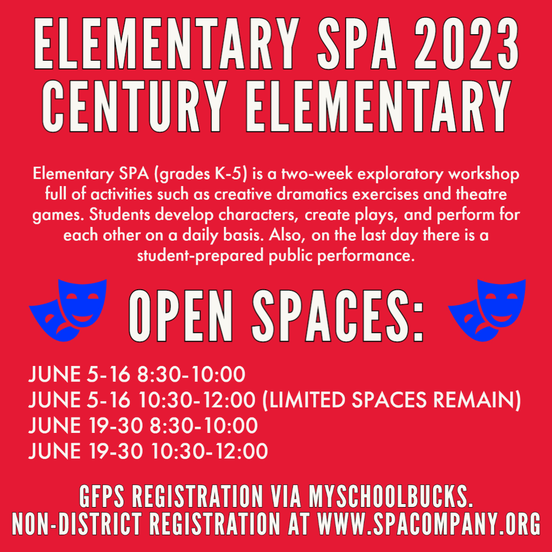 Updated class availability for Elementary SPA 2023. 

Still plenty of time to register!