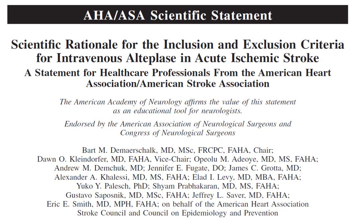 ¿Listos para nuevo hilo?

Análisis de los criterios de inclusión y exclusión para administración de alteplasa en infarto cerebral. 

PARTE 1

🧠⏳💉

#Neurology 
   #Neurotwitter
      #Alteplase
         #TPA 

1/🧵