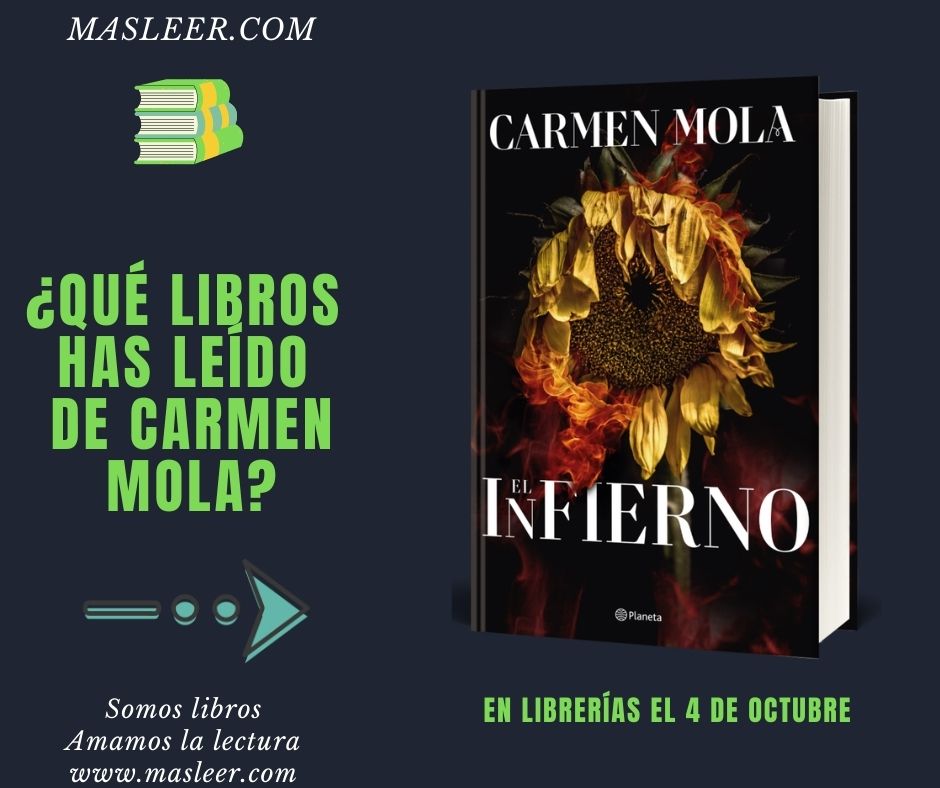 Más Leer (@masleer) on Twitter photo 🗓️ Carmen Mola <a href="/sr_hueso/">agustín martínez escritor</a> <a href="/DiazCortesJorge/">Jorge Díaz</a> <a href="/antoniomercero/">antoniomercero</a> regresa en octubre con 'El infierno'
📚 ¿Has leído alguno de sus anteriores libros? ¿Qué te parecieron? 🗓️ Carmen Mola <a href="/sr_hueso/">agustín martínez escritor</a> <a href="/DiazCortesJorge/">Jorge Díaz</a> <a href="/antoniomercero/">antoniomercero</a> regresa en octubre con 'El infierno'
📚 ¿Has leído alguno de sus anteriores libros? ¿Qué te parecieron?