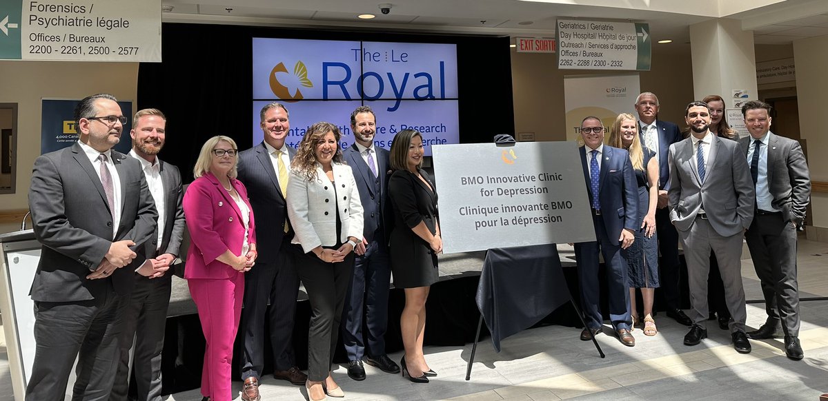 Helping <a href="/TheRoyalMHC/">The Royal</a> move innovative research forward into client care for difficult-to-treat depression. 
#proudtoworkatbmo #BMOgrowthegood
<a href="/vittoriop19/">Vittorio Pellegrino</a> <a href="/ldarwish613/">living my best life</a> <a href="/campagna_rick/">rick campagna</a>
<a href="/OAbouzaher/">Omar Abouzaher</a> <a href="/miss_jennyc/">Jenny Chen</a>