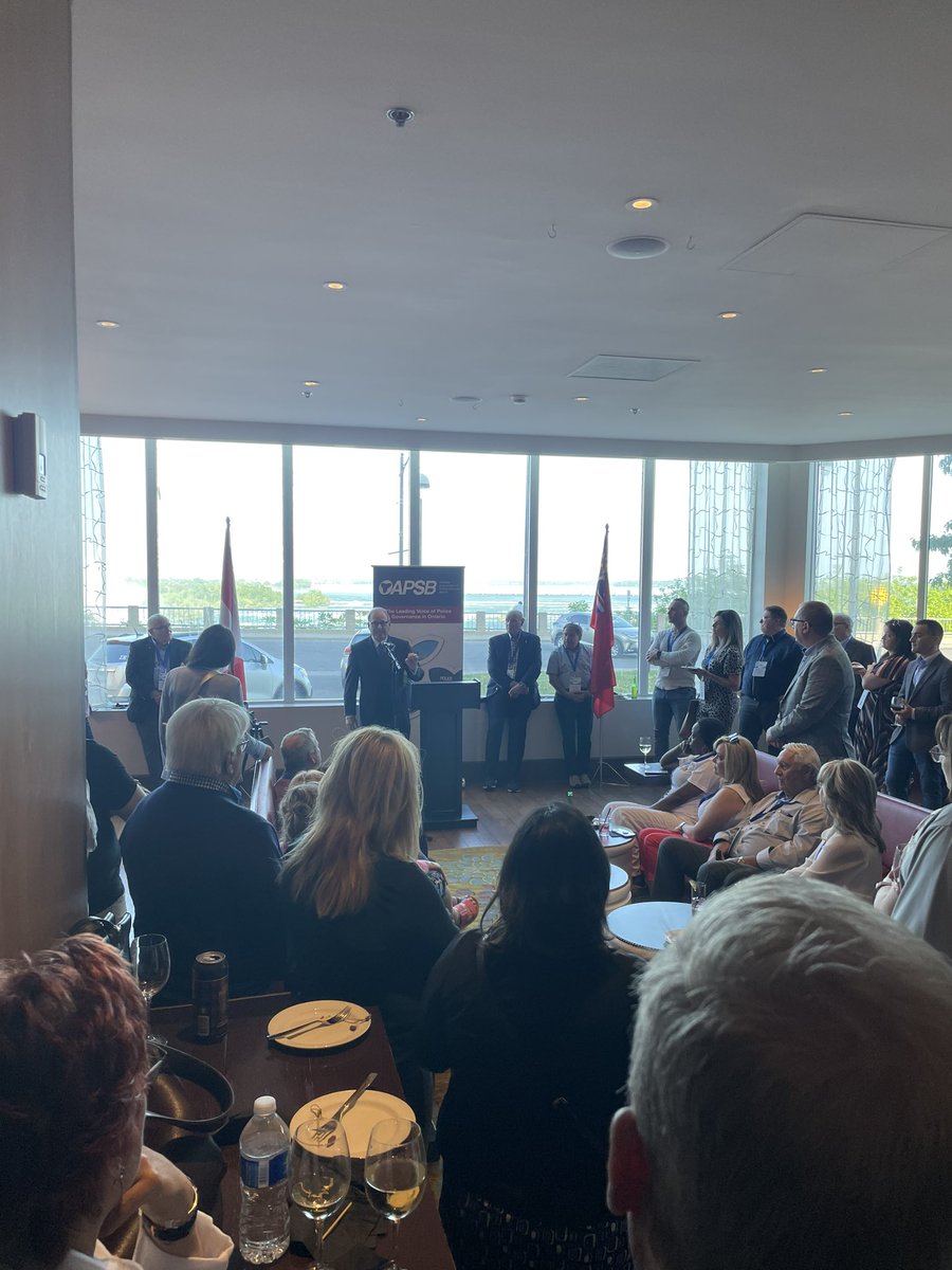 Very interesting to be attending the <a href="/OAPSB/">OAPSB</a> Spring Conference listening to Minister Michael Kerzner discuss objectives of the <a href="/ONgov/">Ontario Government</a> with respect to policing governance and the upcoming implementation of new policing legislation (CSPA).