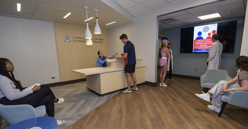 AZRegents's tweet photo. Earlier this month, @UArizona opened a new facility for the @UAZHealth Center for Sleep, Circadian and Neuroscience Research.

The state-of-the-art center will further cement the university as a leader in sleep research and allow researchers to conduct more sophisticated studies.