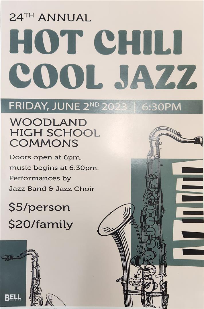 Hot Chili Cool Jazz is THIS Friday, June 2!

Come see our award-winning jazz ensembles perform their last concert the year and feast on some of the best chili in town!

Doors open @ 6pm, Tickets: $5/person or $20/family

More: bit.ly/43d7AMh