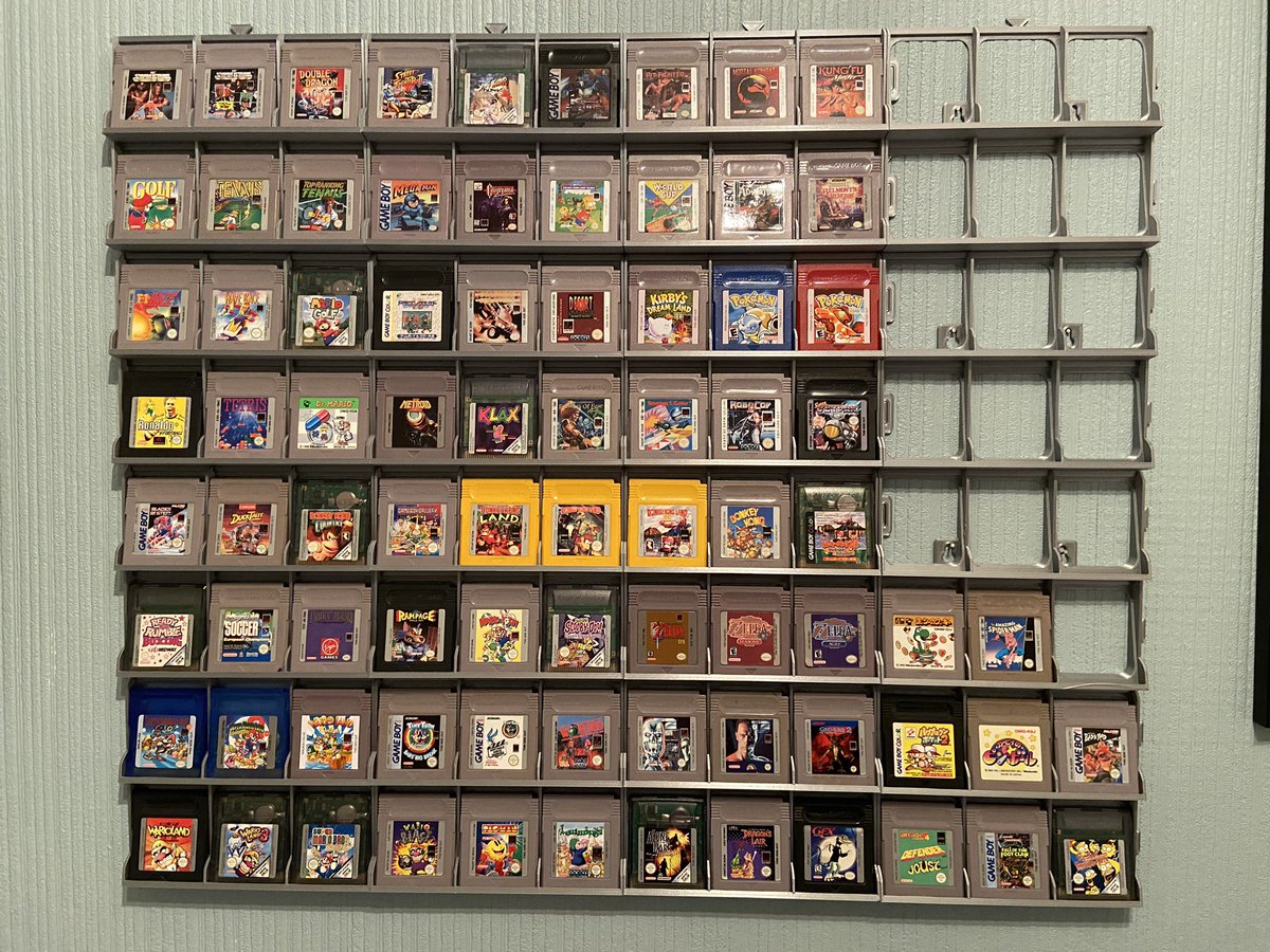 Updated Gameboy wall mount picture. Including todays addition The Amazing Spider-Man. Hoping to pickup some more at the carboot The Sunday. 

#RETROGAMING #nintendo #GameBoy #GameboyColor #DMG #Spiderman