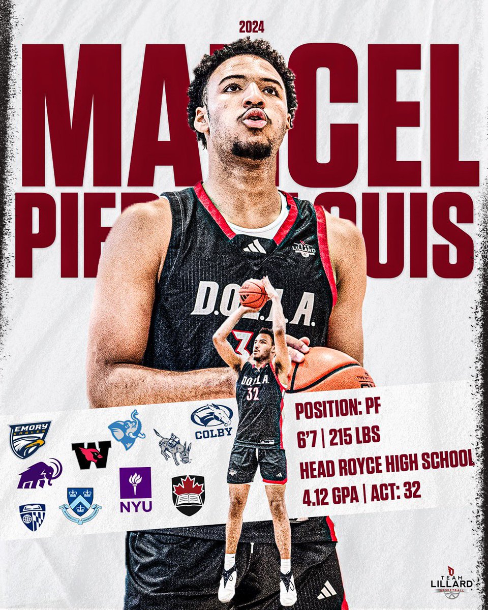 teamlillardaau's tweet photo. Marcel Pierre-Louis is the definition of a STUDENT-ATHLETE performs with the best on and off the court. The (6'7 PF) future is bright and the possibilities are endless. 
#toughness #character /// 🏀📚 https://t.co/KWhxdF0Kby