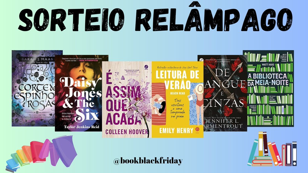 Sorteio...
O vencedor leva 1 livro de até R$35 a sua escolha 

1. Seguir 
<a href="/bookblackfriday/">Livros Black Friday</a>
2. Curtir e dar RT nesse tweet
3. Indicar nos comentários um livro que todo mundo deveria ler 

Encerra 06/06