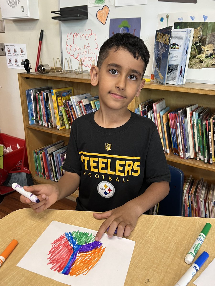 After reading ‘A Little Peace’ we created our own peace designs!