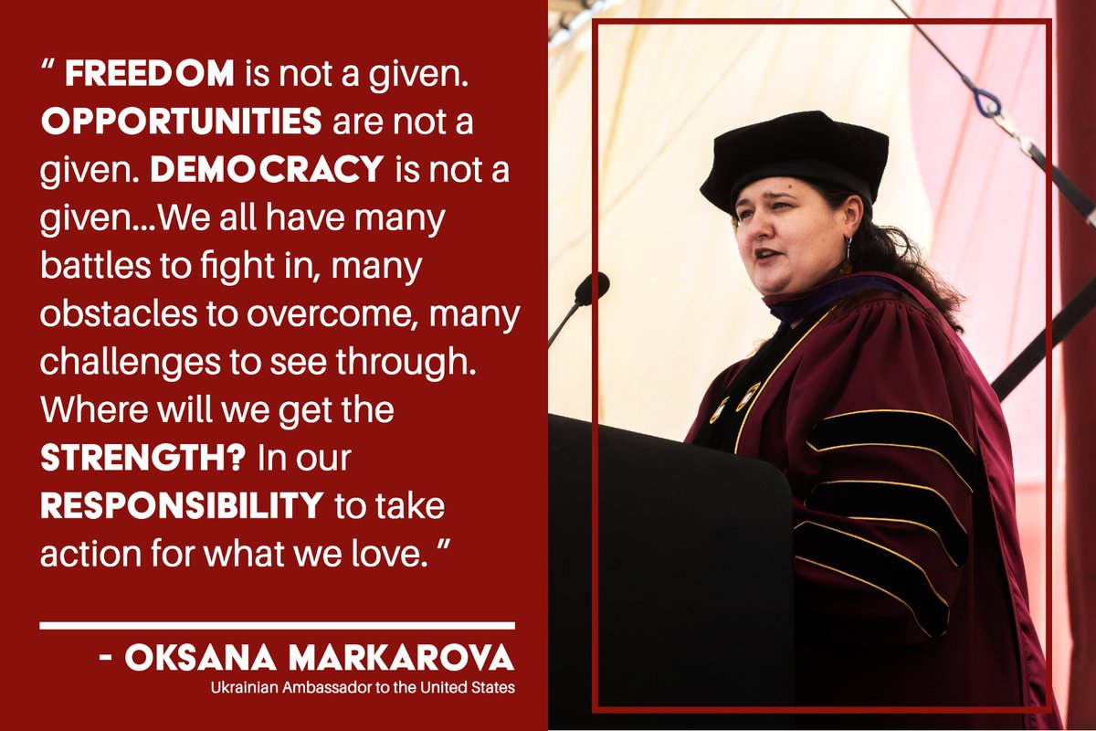 At Boston College's 147th Commencement Exercises, Ukraine's Ambassador to U.S. Oksana Markarova (@OMarkarova) urged the Class of 2023 to strive toward a just and fair world. on.bc.edu/BCCommencement…