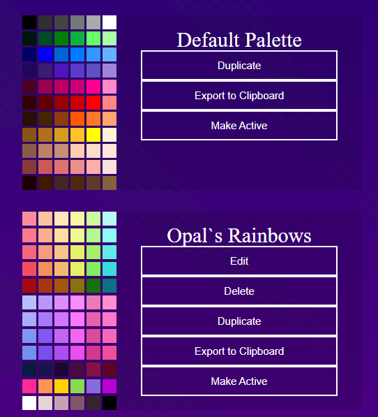 it took me a while, but finally added this function to my extension, you should all see some custom palettes available starting next week.