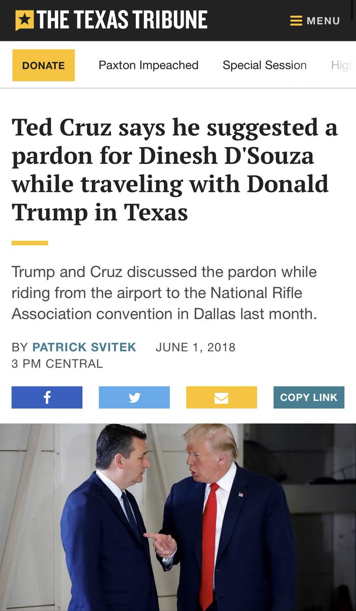 They say you are known by the company you keep. Well, this is the guy Ted Cruz asked Donald Trump to pardon in 2018.

This is who Ted Cruz is looking out for in the Senate instead of the 30 million Texans he represents.