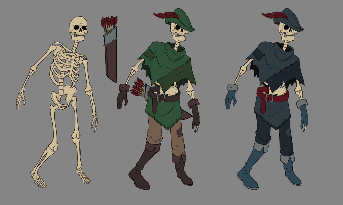 #MythForce Behind the Scenes 🎞️ 

Steal from the living and give to the ........ undead? 💰 

Check out some concept sketches for everyone's favorite enemy type - the Skeleton Archer 💀🏹 

#gamedev #creativityday
