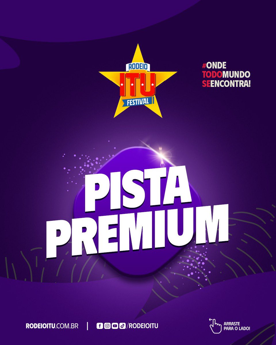 rodeioitu's tweet photo. Pra você ficar pertinho do palco e COLADO NOS ARTISTAS! 🎤🎶

A Pista Premium é o espaço ideal para você que é fã e não quer perder um segundo sequer dos shows no palco principal e ficar ao lado dos seus artistas favoritos! https://t.co/z77LZJdIfe