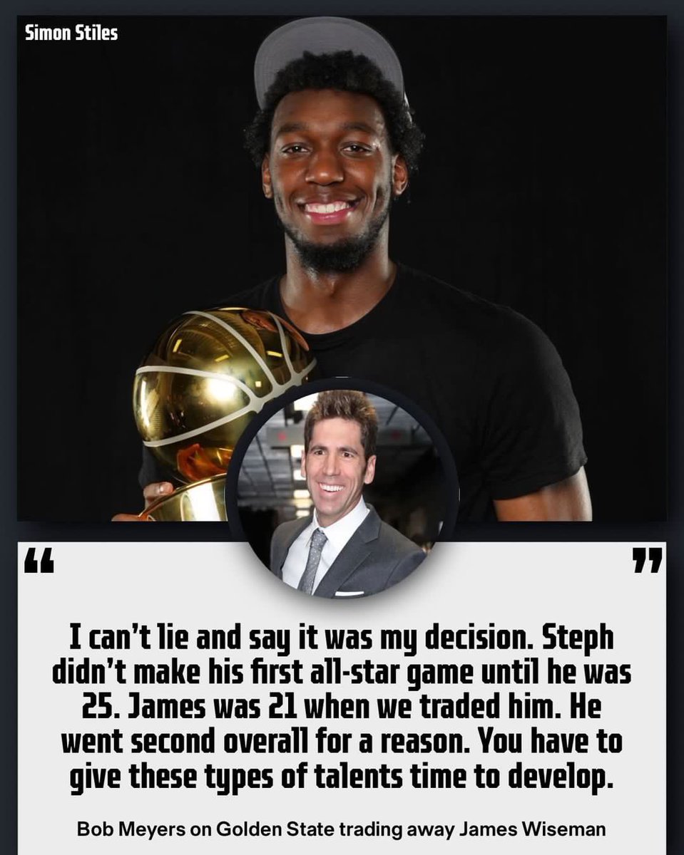 Bob Myers shared some thoughts on James Wiseman in his press conference today: