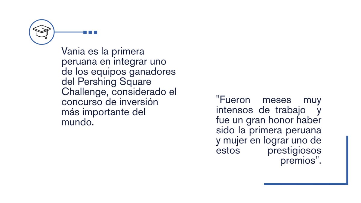 UdelPacifico's tweet photo. #OrgulloUP Vania Diez Canseco, egresada de Economía UP con honores, es la primera peruana en integrar uno de los equipos ganadores de Pershing Square Challenge, organizado por Heilbrunn Center de @Columbia_Biz.
Conoce su entrevista en @elcomercio_peru👉https://t.co/O6tQD0KDNw https://t.co/QtJYpDenD8