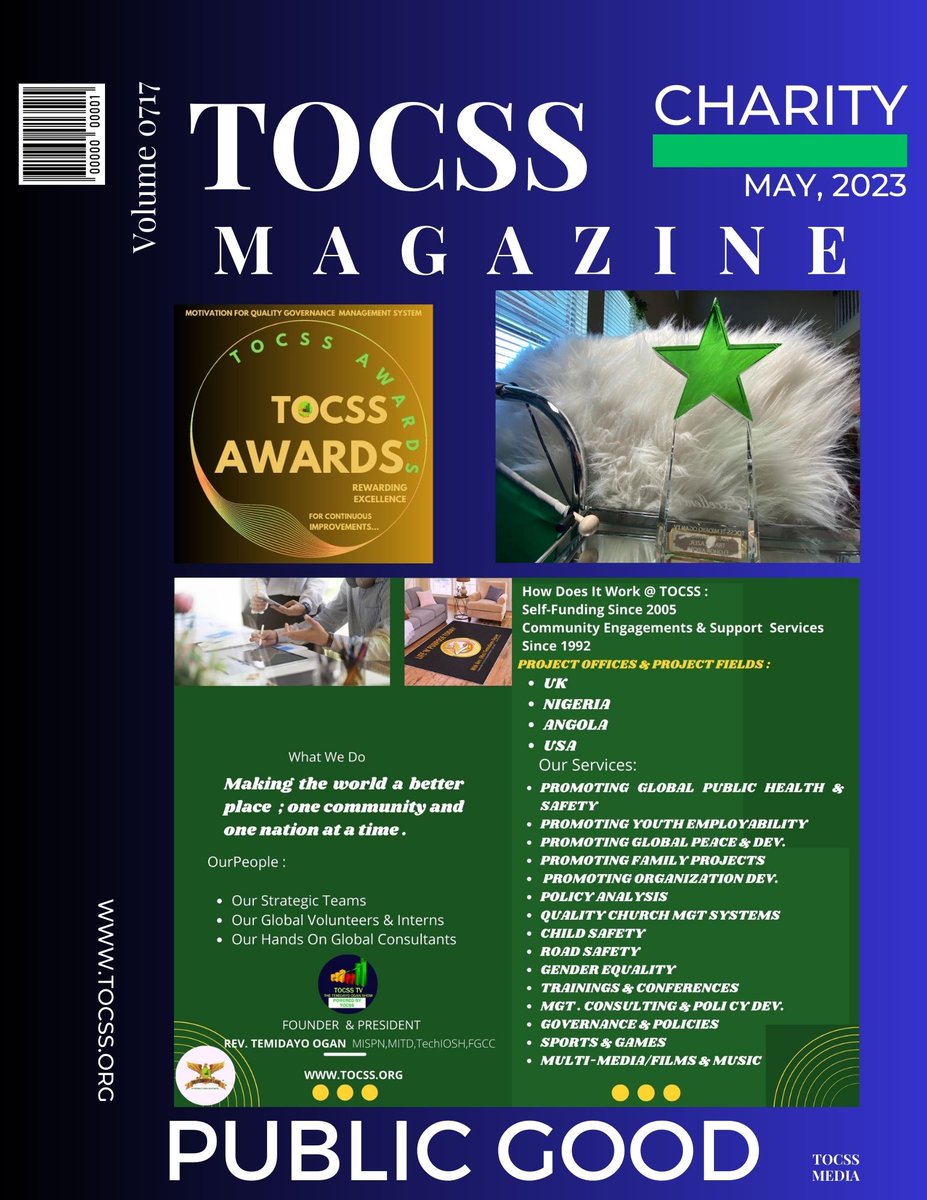 TocssLimited's tweet photo. #TOCSS Foundation 
#TOCSSFoundation
TOCSS DEMOCRACY PROMOTION
TEMIDAYO OGAN PHILANTHROPY (TOP)INITIATIVE #philanthropy
#QUALITYGOVERNANCEMANAGEMENTSYSTEM2023
#TOCSSmanagementsystem #TOCSSmagazine #tocsstv #tocsstheshortfilm #TOCSS #TOCSStraining #TOCSSreview https://t.co/CpYlW1GD7v