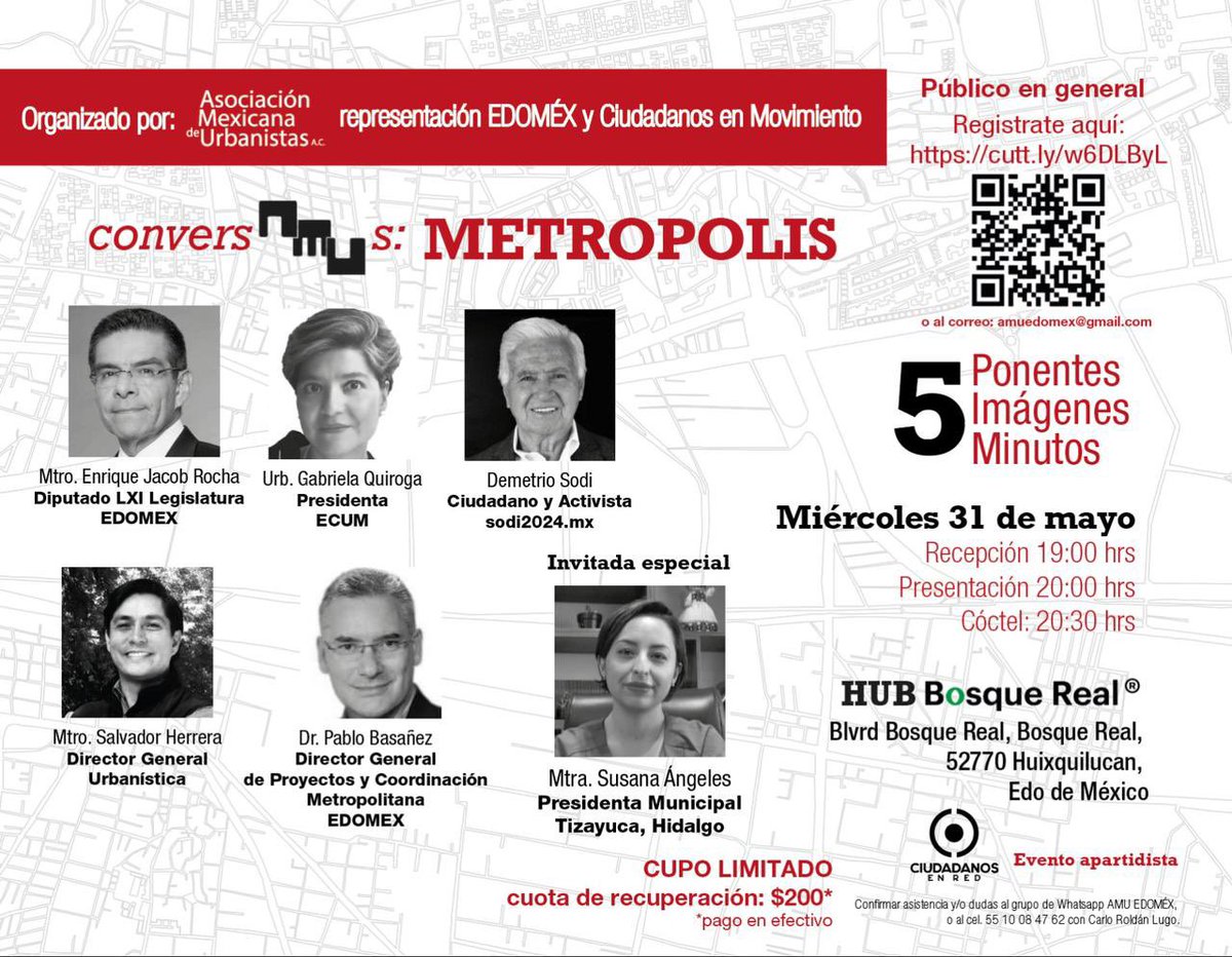Pablo_Basanez's tweet photo. Agradezco a la @amumexico la invitación a participar en #Conversamus, que en esta ocasión será sobre las #Metropolis.
Los esperamos mañana 31 de mayo a las 19:00. https://t.co/ArOK0Jdy0X