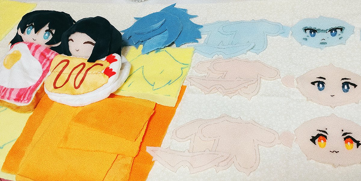 「昨年から止まってるスレイぬいも、ワーッと縫えますように 」|綾織のイラスト