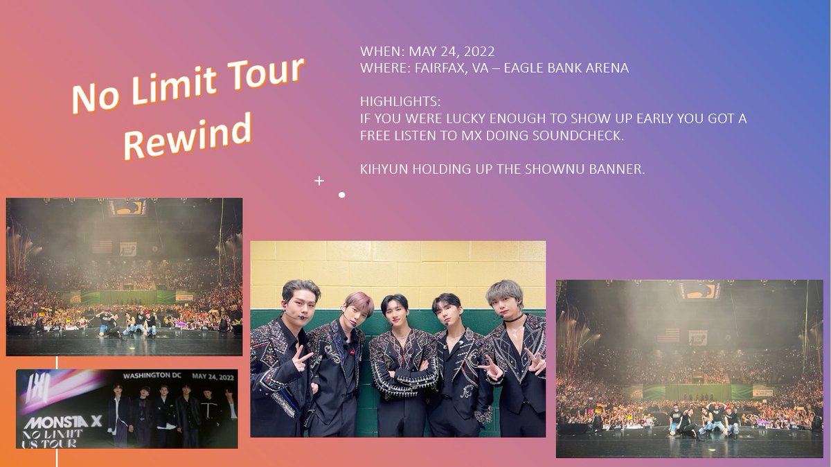 MonbebeMonth's tweet photo. Monsta X In VA π€
#NoLimitTourRewind #Concertbebe #MonstaX https://t.co/D1haWxJye2