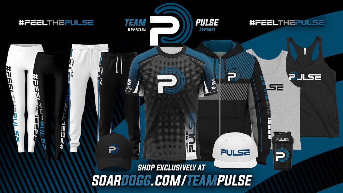 Level up your style with <a href="/SoarDogg/">SoarDogg Apparel</a> apparel! From trendy hats to sleek jerseys and more, they have the perfect gear for you!

Use code PULSE at checkout to save 10% on your order. soardogg.com/teampulse

Don't miss out on limited-time offers! Shop now and soar to new heights!