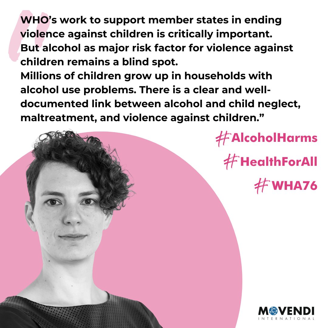 Violence targeting children & child neglect results in adverse childhood experiences & trauma that 'show up' later in life, translating into a vicious cycle of substance use or other vices as coping strategies.Govts & caregivers need to protect children from #alcoholharms #WHA76