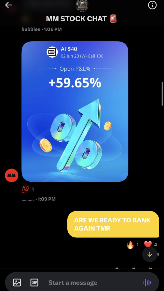 TODAY WE SMASHED $AI 

GOING TO LET IN AN EXTRA 25 PEOPLE TONIGHT &amp; TONIGHT ONLY 👀 THE GROUP HAS BEEN BANKING EXTRA HARD THIS WEEK ❤️‍🔥 

RT TO ENTER ❤️ $SPY $SPX
