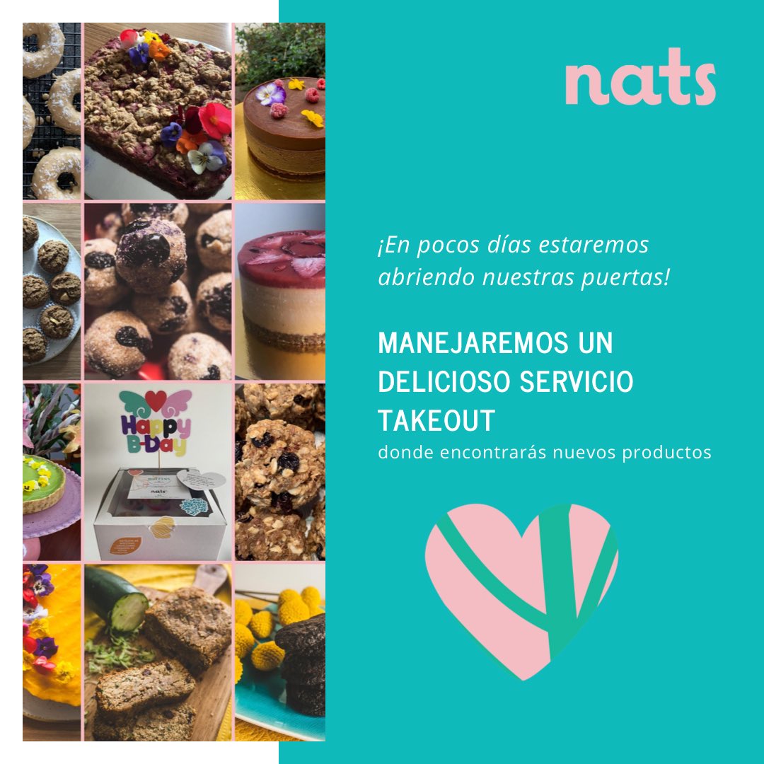 ¡Así es! Este maravilloso 💚 proyecto nos pide a gritos atender publico 🥰 Así que si quieres un cafecito ☕️ o té 🍵 con un inigualable snack 🤤👌🏼 pásate por #NatsPasteleria 👩🏻‍🍳🌱 y llévalo contigo 🚶‍♀️ 🚶 #PasteleriaSaludable #TortasSinGluten #GalletasSinLactosa #MuffinsVeganos