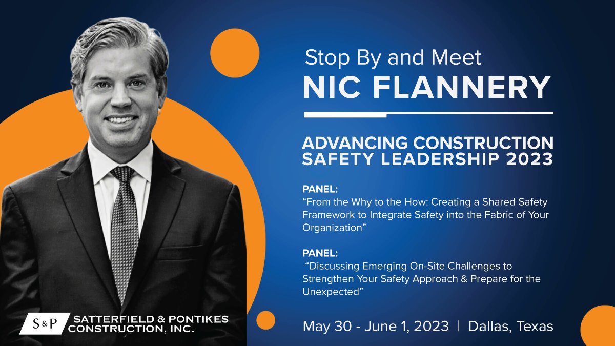 Stop by the Advancing Construction Safety Leadership 2023 conference and meet S&P Chief Administration Officer, Nic Flannery.
Don’t miss out! 
buff.ly/45GeCea

#SafetyMatters #Construction #ACSL2023 #SatPon #GeneralContractors