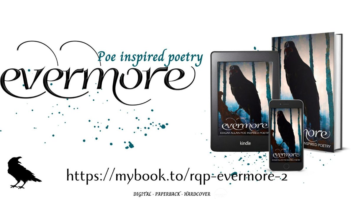 EVERMORE 2 🖤💀 Poe inspired poetry 

mybook.to/rqp-evermore-2

#poetrycommunity #WritingCommunity #readingcommunity #poems #poetry #darkpoetry #gothicpoetry #edgarallanpoe #eapoe #poetryanthology #poetrybook #bookblogger #bookpromo #bookworm #bookrecommendation #newrelease