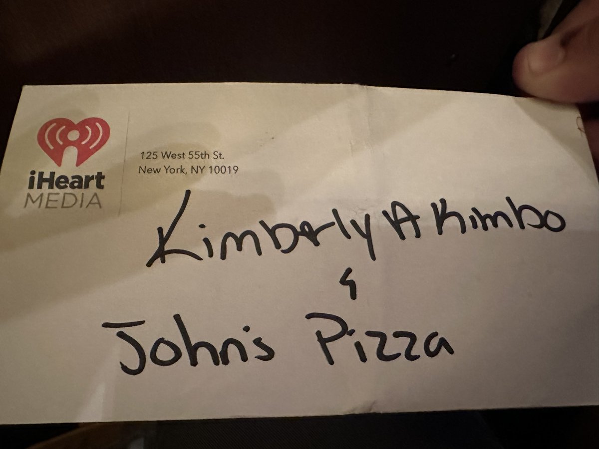 Enjoying the night dinner and Broadway <a href="/JohnsofTS/">John's Times Square</a> <a href="/AkimboMusical/">Kimberly Akimbo on Broadway</a> courtesy of <a href="/1035KTU/">103.5 KTU</a> and <a href="/PCRichardandSon/">P.C. Richard and Son</a> Thank YOU!!