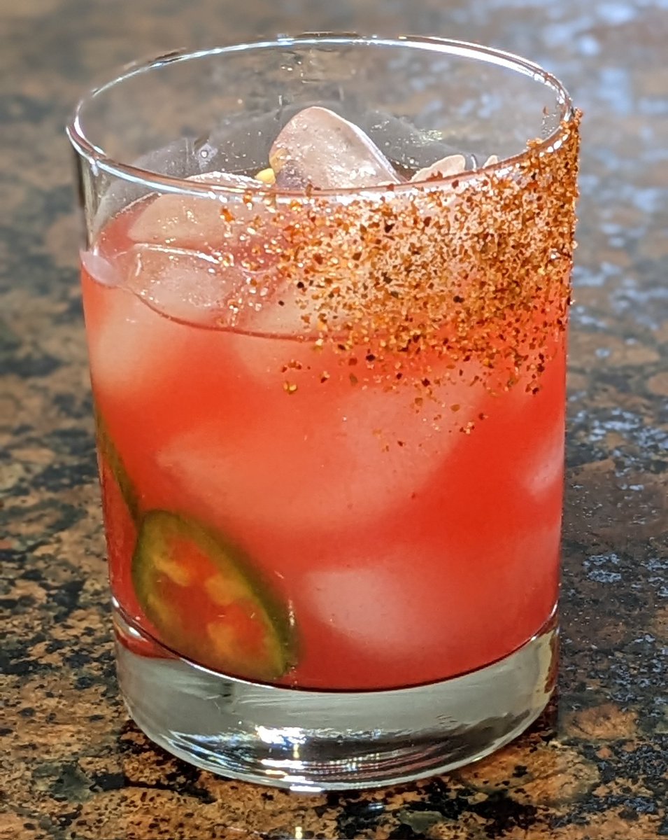 Celebrating the beginning of Marathon training with an amazing drink. It's a Sparkling Tequila Rosé