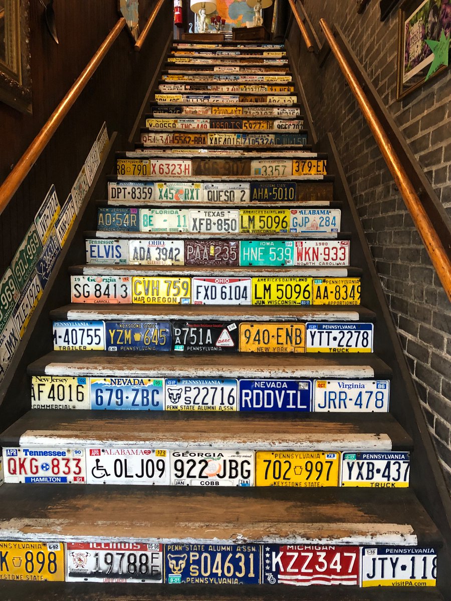 Cool staircase at an antique shop in Scranton, PA.