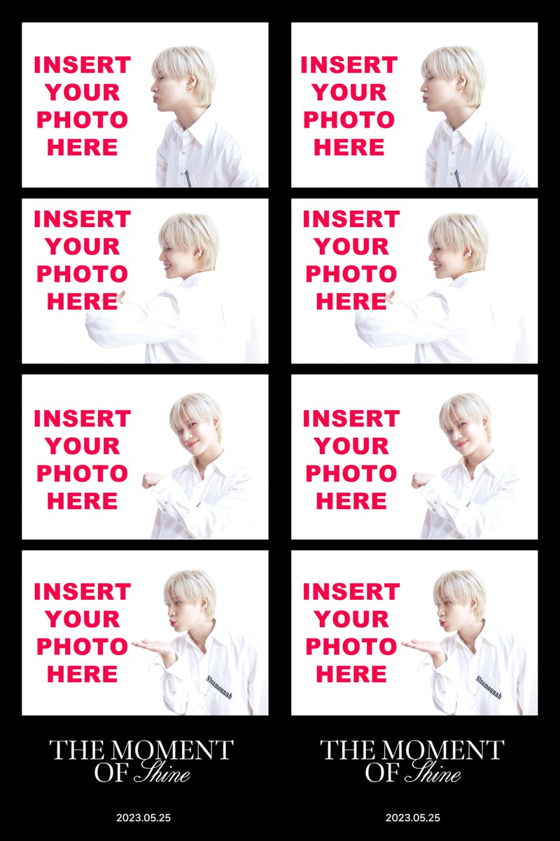 unravelingsky's tweet photo. DIY Teamin Photobooth photo strip! 📸The background is edited out so that you can insert yourself in the strip! Download the template(s) and follow the tutorial in my thread (anyone can do this!)
⬇️https://t.co/OhTv26oYiS

#TAEMIN #태민 #SHINee #샤이니 https://t.co/WzMDUHevJA