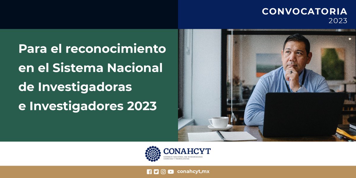 Secihti_Mx's tweet photo. Convocatoria #SNII2023 | A quienes realizan investigación humanística o científica, o de innovación  tecnológica en México, para presentar su solicitud de ingreso, permanencia o promoción en el Sistema Nacional de Investigadoras e Investigadores. 

Bases ➡https://t.co/ErYD6PB2Rh https://t.co/vruqUg9qKE