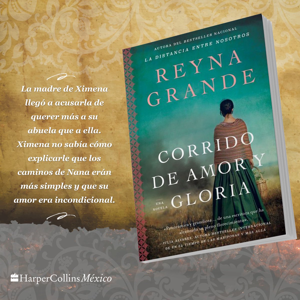 𝑪𝒐𝒓𝒓𝒊𝒅𝒐 𝒅𝒆 𝒂𝒎𝒐𝒓 𝒚 𝒈𝒍𝒐𝒓𝒊𝒂 📗 de <a href="/reynagrande/">Reyna Grande</a> 
La historia de un país es la historia de una familia o de un cuerpo, omitir partes de esta historia puede llevarlo a no heredar a sus hijos una identidad solida y honesta.