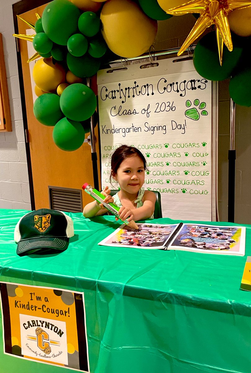 Welcome @CarlyntonSchool Class of 2036 
#CarnegieElementary loves our Kinder-Cougars!!  #courgarscan #connectingcommunity