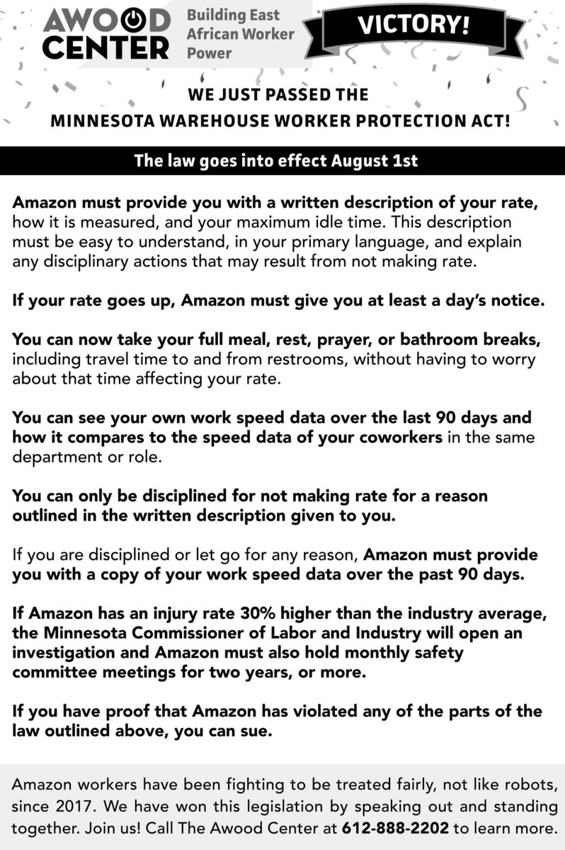 Ready for some wholesome news?

These are the flyers we get to hand to Amazon workers in Minnesota after our victory! #WorkShouldntHurtMN #AmazonHurts