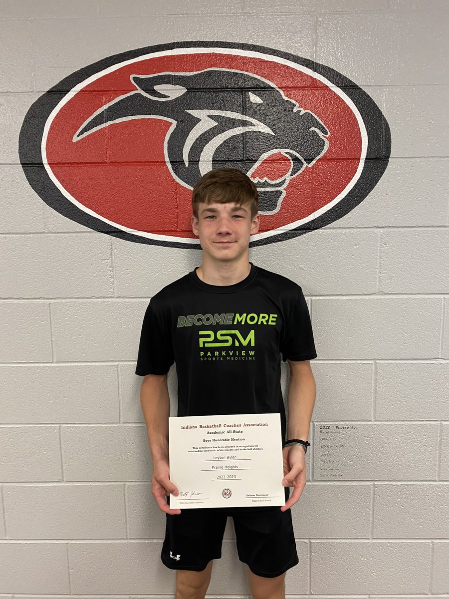 Congrats to Leyton Byler Academic All-State Honorable mention.