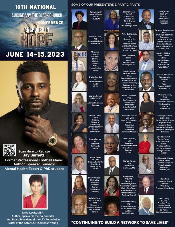 The Memphis Crisis Center is very excited to co-sponsor the upcoming Suicide and the Black Church Conference, hosted by @southwesttn. Use the QR code to register. Hope to see you there! #memphis #savethedate #suicideawarness