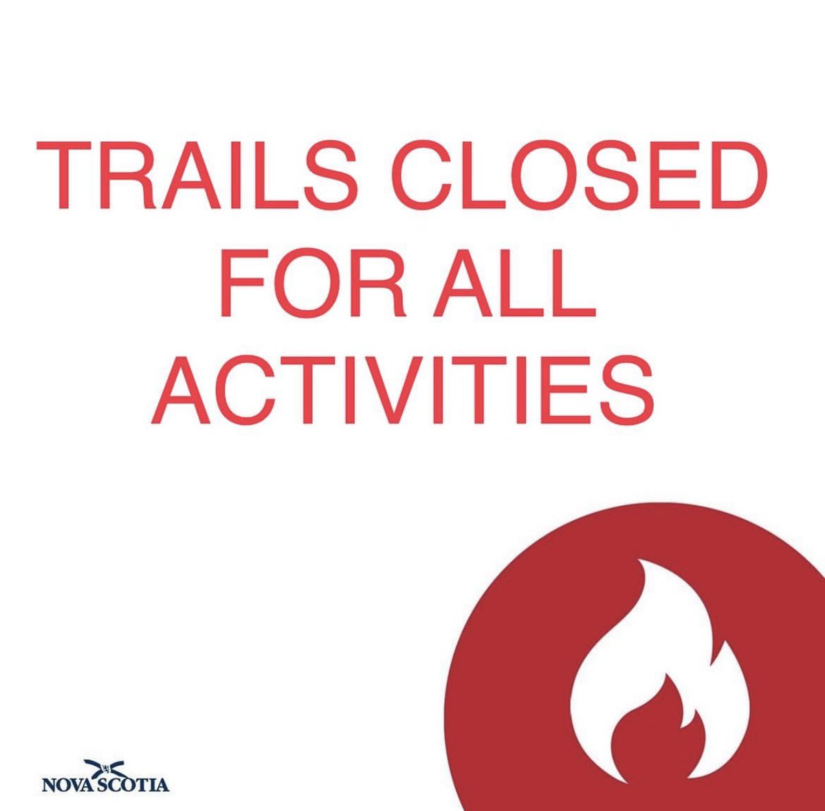 The province announced today that due to ongoing firefighting efforts, all activities in forested areas are banned. That includes hiking and biking. Wentworth mountain biking and hiking trails are now closed until further notice. #novascotiastrong #letsdoourpart #StayStrong