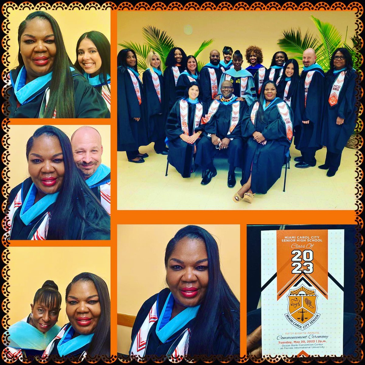 MsLewis_NRO's tweet photo. Congratulations to the MCC Class of 2023! Thirty-five years ago, I graduated from Miami Carol City Senior High and I have such fond memories of graduation day! 🧡🖤🤍Class of 2023, I wish you the best and continue to strive for excellence! #Classof1988 @CarolCitySr1 @MDCPSNorth https://t.co/hg5so2IGl9