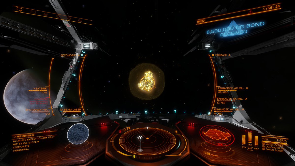 CenturisBlake's tweet photo. This took more attempts than I care to admit, but...

I got my first solo Interceptor kill! Human AX weapons, FA on, and I somehow made it out alive!

Video will be uploaded to YouTube likely tomorrow. It ain't pretty, but it's an achievement.

#EliteDangerous #AXCombat https://t.co/7W69FulqIm