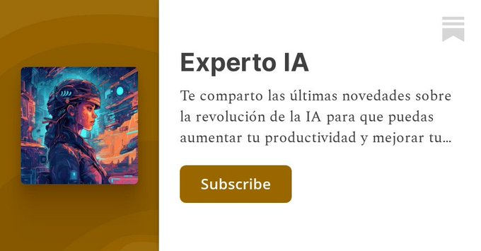 ExpertoIA's tweet photo. @VondyInc @VismeApp @retentionx @tweetmonkapp Si quieres mantenerte actualizado en el mundo de la IA te va a encantar mi newsletter gratuito.

Únete aquí para más educación, herramientas y últimas noticias sobre la IA:

🔗https://t.co/TR88TdZrxC https://t.co/rp6dX4myOr
