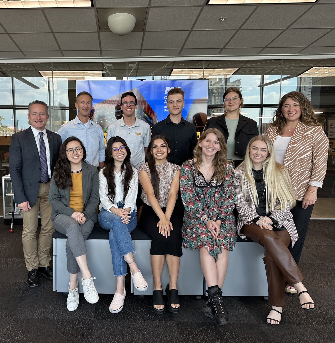 CronkiteAgency's tweet photo. Summer is just beginning, and the Cronkite Agency II students are already hard at work. We are thrilled to welcome this semester’s cohort of #PR and #DA specialists. @Cronkite_ASU #SunDevils #digitalmarketing https://t.co/VLEZz25q4E