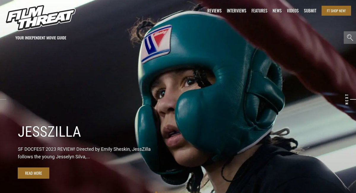 FilmThreat's tweet photo. “…at the age of 7 decided she would become a professional boxer.” Bobby LePire looks at the @sfdocfest entry JessZilla.
https://t.co/WvD6udKCXh #SFDocFest #FilmThreatSFDocFest #SFDocFest2023 https://t.co/41wgVkG4L8