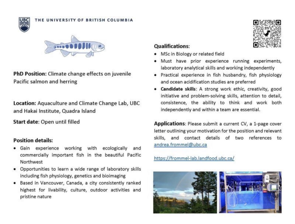 PhD opportunity in climate change/fisheries 
👇🏾