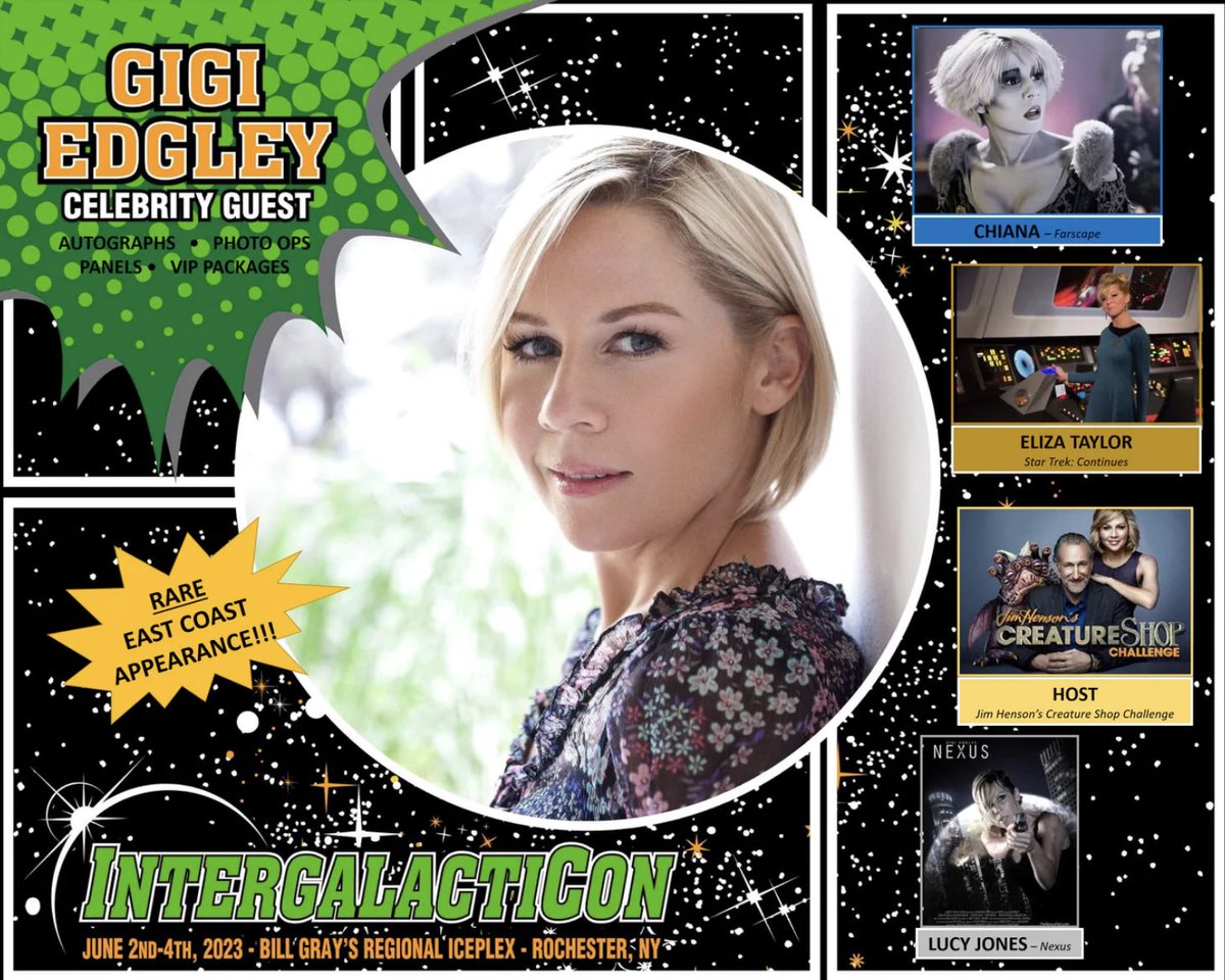 …and the hits keep on coming 💋 See you on Friday awesome Intergalacticcon ❤️🌌 #IntergalactiCON, #TheIceplex #FLXExpo #FingerLakesComicsExpo @farscape @farscapenow @hensoncompany @squanchgames @highonlifegame @syfy @trekcontinues #watchfarscape #farscapetv @feudfx #love