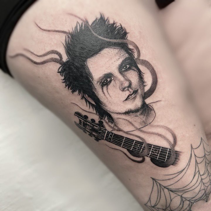 Finally got my <a href="/SynysterGates/">EL SYD</a> tattoo. This is now my 4th <a href="/TheOfficialA7X/">Avenged Sevenfold</a>  tattoo. There’s no words for my love for you and all you do. I remember seeing you for the first time on my 13th birthday which was the best day of my life. I hope to see you soon 🖤 WE LOVE YOU.