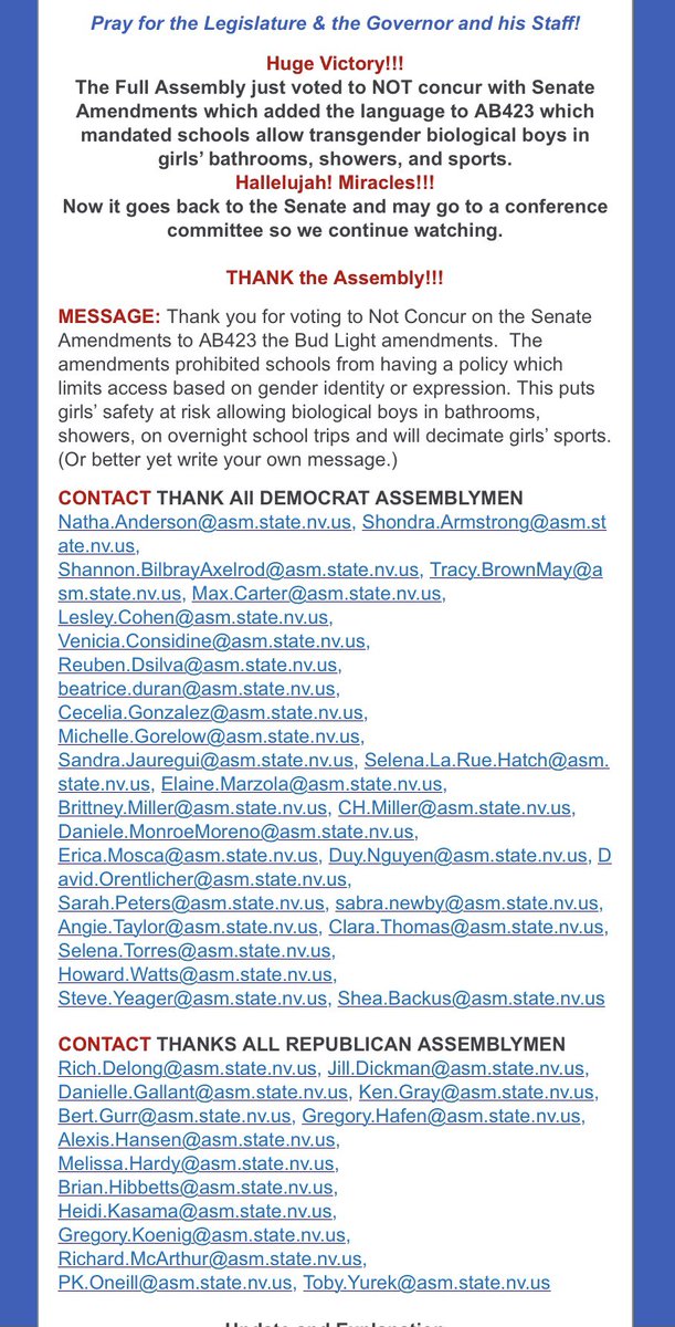 Gunz_go_boom's tweet photo. 🛎️ NEVADA
🗣️🔊GOOD NEWS 🙌🏻👏🏻
The FULL assembly voted to Not Concur with Senate Amendments to #AB423!
#BudLightAmendment
#nvleg 🙏🏻 @NvRepAssembly @nvassemblydems
👀 Amendment 674, intro’d by Sen. Donate on Senate floor w/o notice/hrg on 5/26/23 👇🏻
https://t.co/Q7jzXa3eCX https://t.co/ZI7HT6SjP3